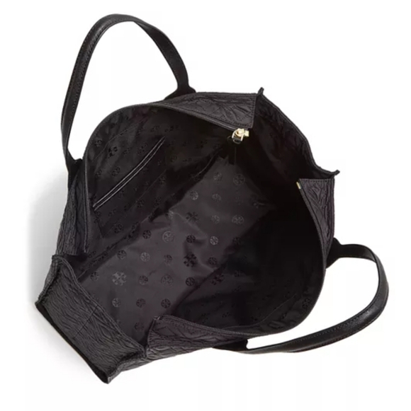 Tory Burch Ella Quilted Tote EUC | Black - Picture 2 of 8